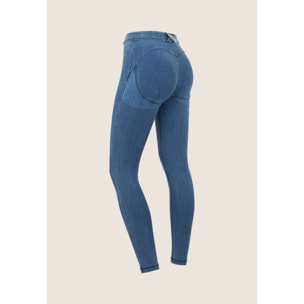 Leggings push up WR.UP® CORE vita regular in Tencel denim