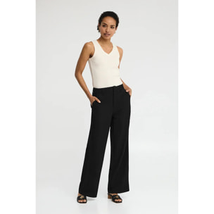 Pantalón negro de corte recto con logo Polo Club