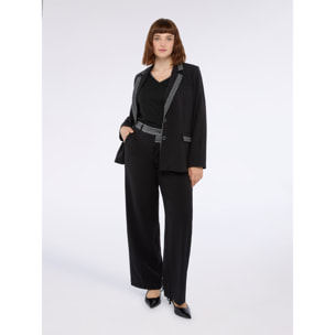 Fiorella Rubino - Pantalones Wide Leg con detalle decorativo - Negro