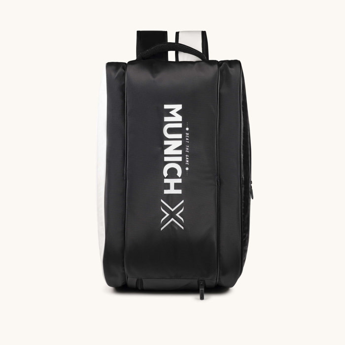 Mochila Deportiva de Pádel Negra y Blanca con Compartimentos Térmicos y Zapatillero TRAINING BACKPACK