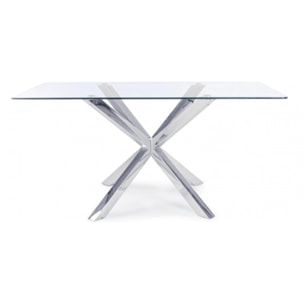 TAVOLO MAY RETTANGOLARE GAMBA ACCIAIO 160X90 cm