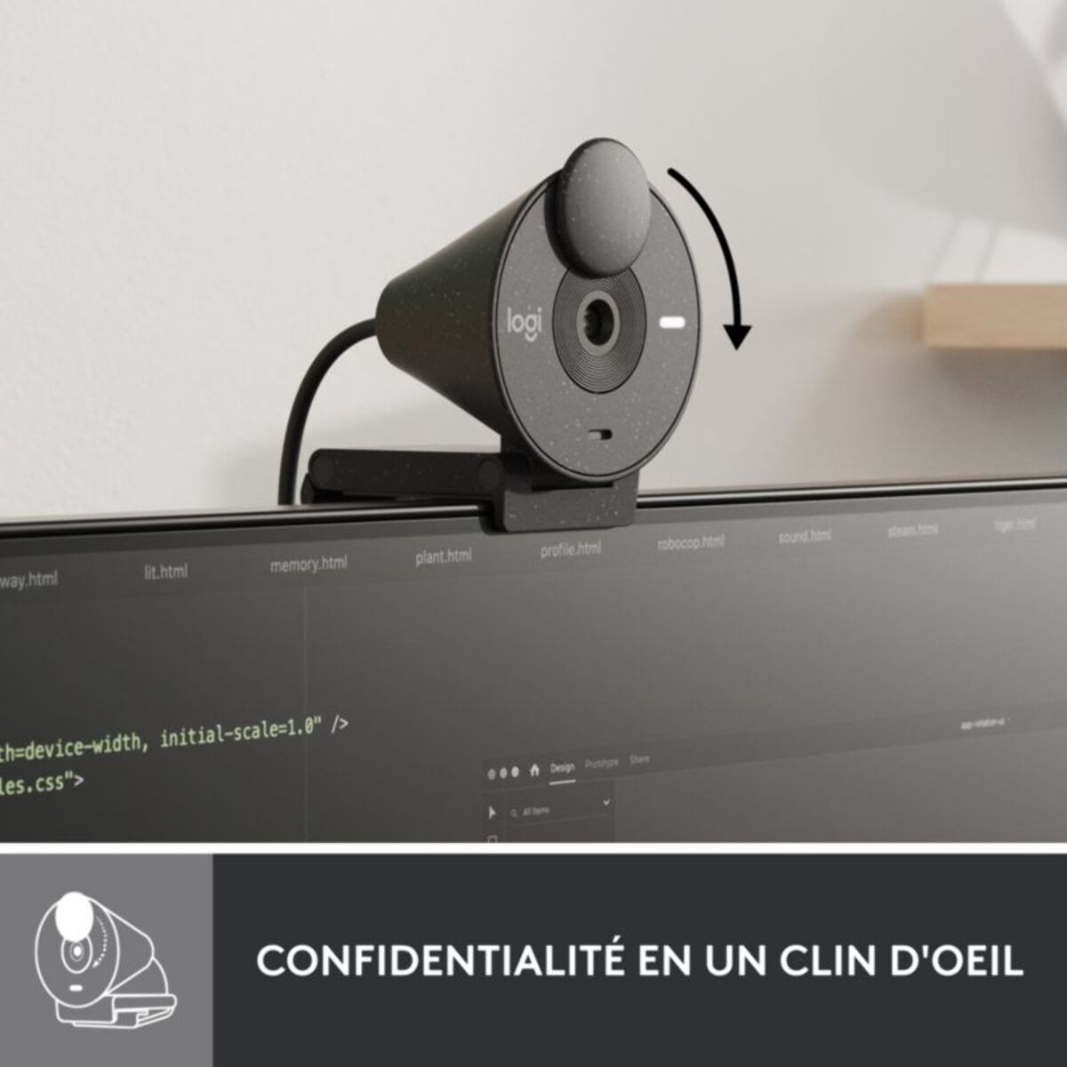 Webcam LOGITECH Brio 300 Full HD avec micro - Graphite