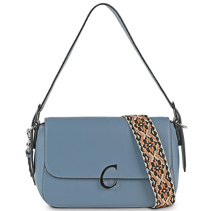 Bolso Bandolera Mujer Sint/Pu Cimarron Albany Azul Tejano