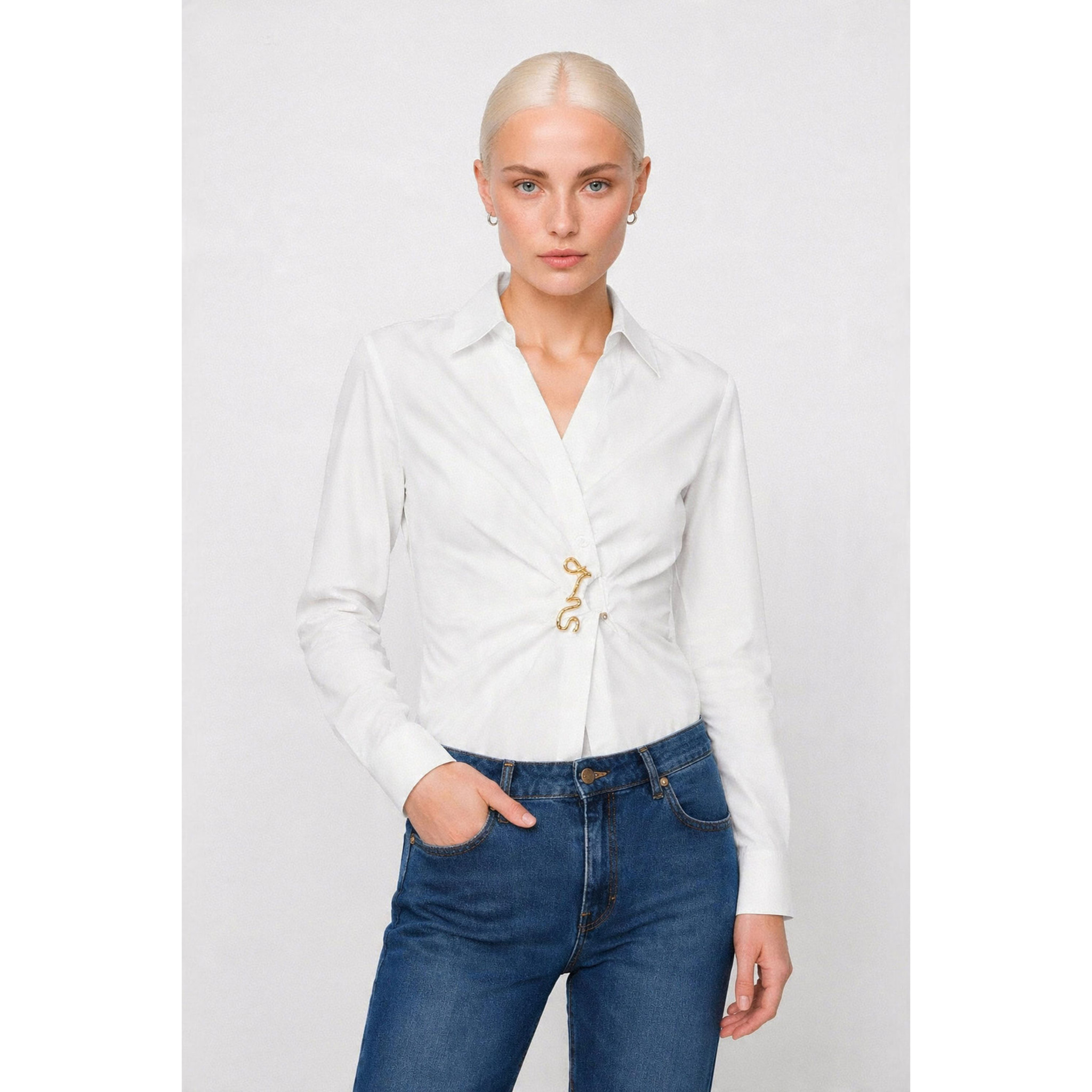 Kocca - Camicia da donna con colletto e incrocio frontale Donna