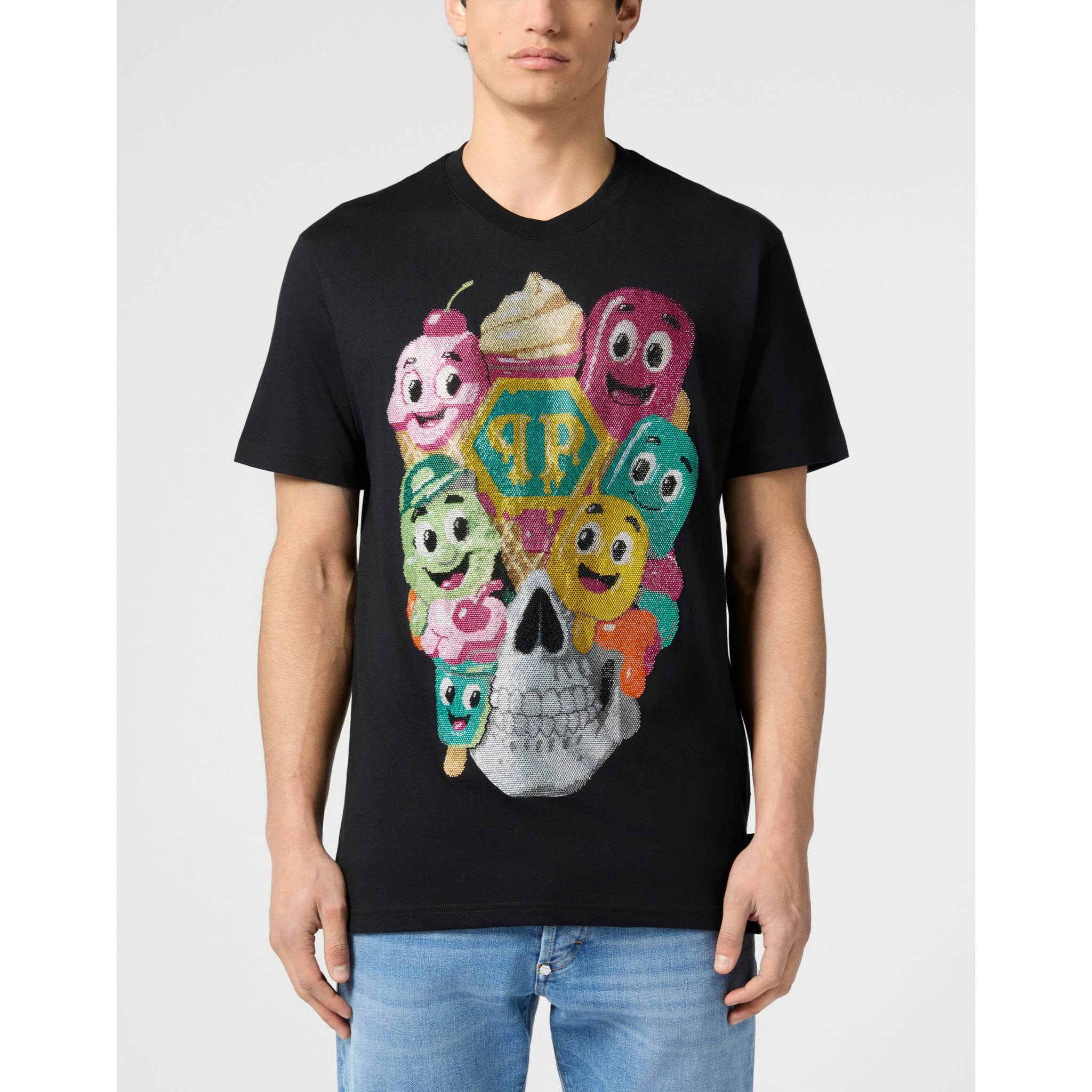 PHILIPP PLEIN T-shirt girocollo a maniche corte SKULL