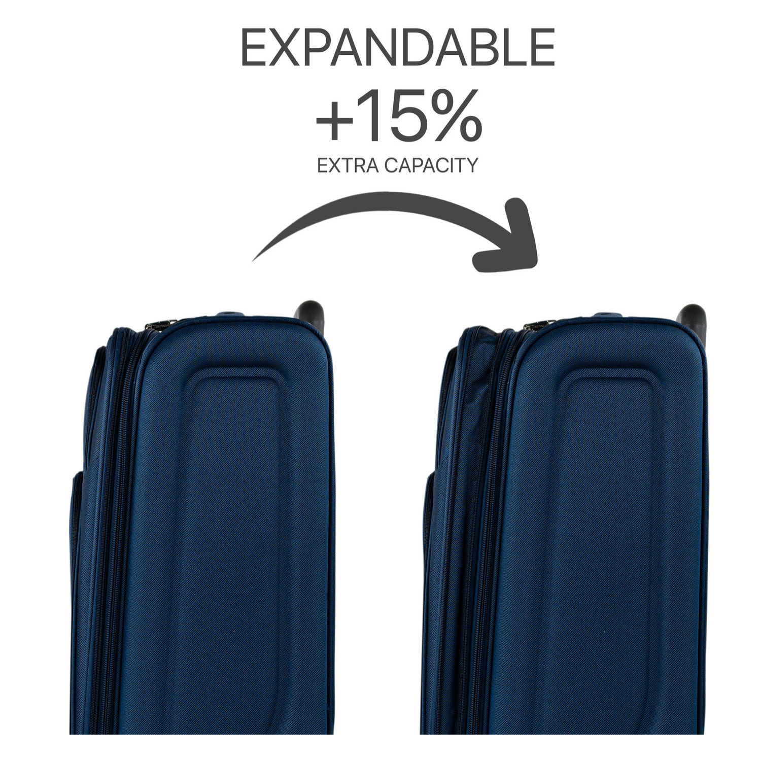 Juego De Maletas Semi-Rígidas Eva Itaca Bergamo Marino