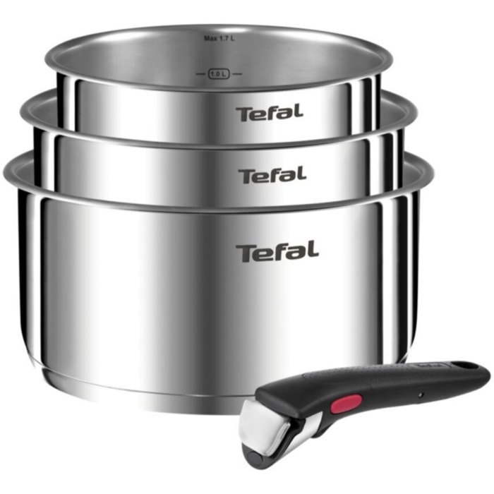 Batterie de cuisine TEFAL 3 casseroles avec 1 poignée