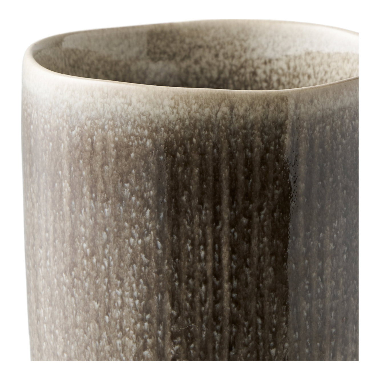 Set 4 tazze Viola in stoneware grigio senza manico ø8x9,5 cm
