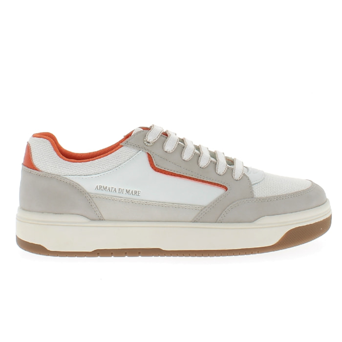 Armata di Mare Scarpe Uomo Sneakers Casual Stringate con Soletta Rimovibile in Memory Foam AMU S25D737 Off White Beige