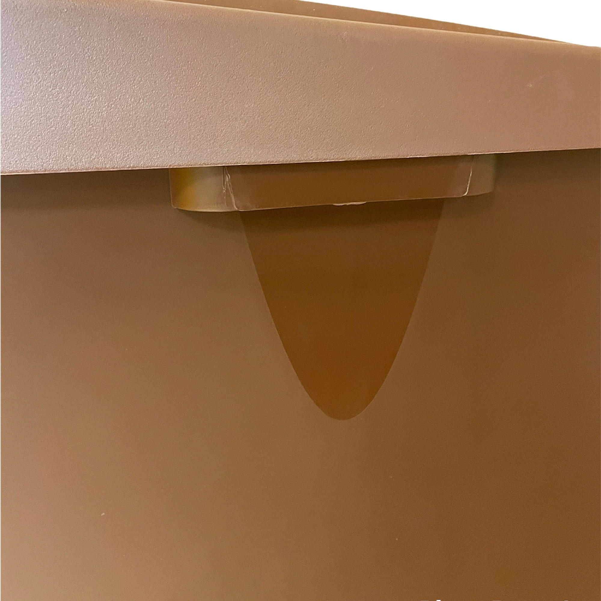 Contenedor - cubo de basura wellhome reciclo 110 litros,color marrón cerrado con tapa, ideal para reciclaje de residuos orgánicos, con ruedas