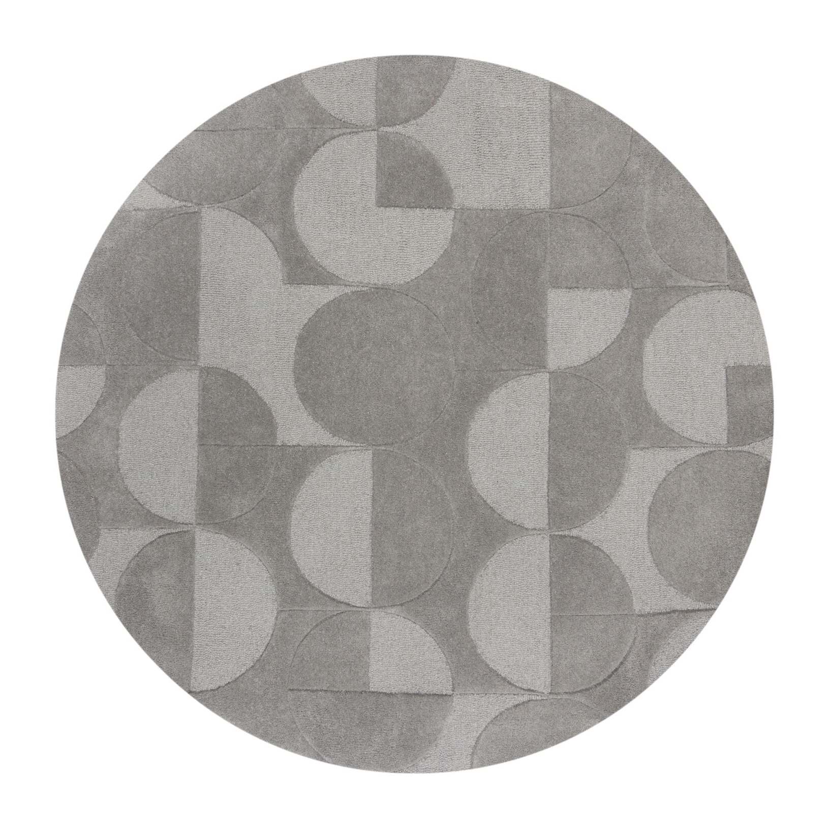 Tapis en laine rond GIGI Gris