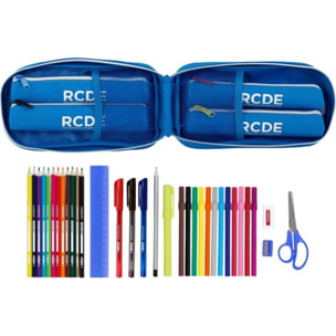 Plumier mochila c/4 port. llenos rcd espanyol