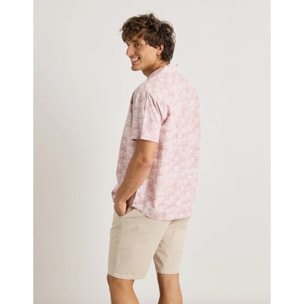 Camisa Manga Corta Rosa - Ruzz