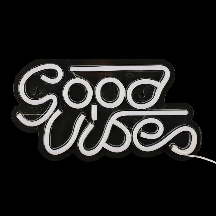 Lampe Tube Led Good Vibes Usb