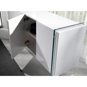 Aparador de Angel Cerda de DM y cristal 170x43x77cm