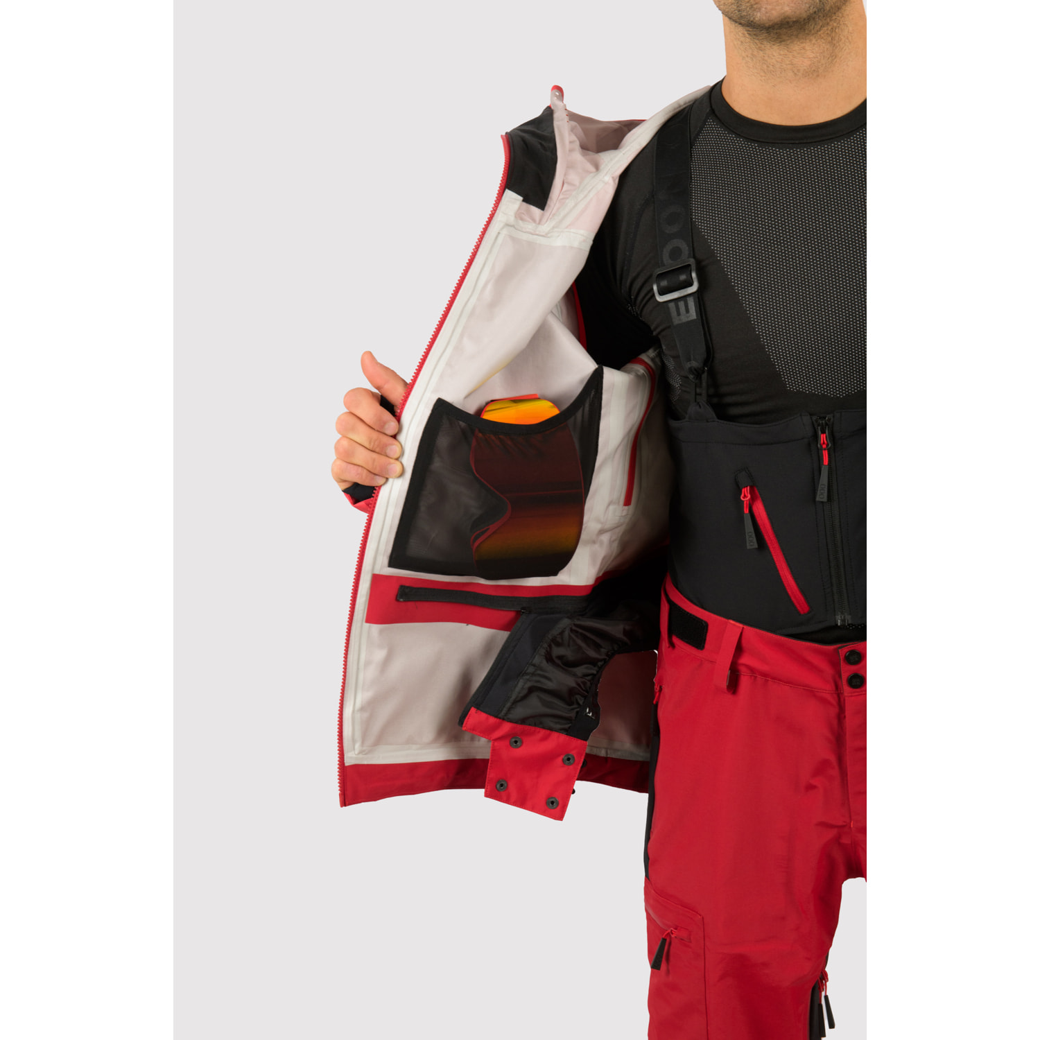 Chaqueta ECOExplorer Jacket Men marca ECOON - Rojo / Rojo Oscuro