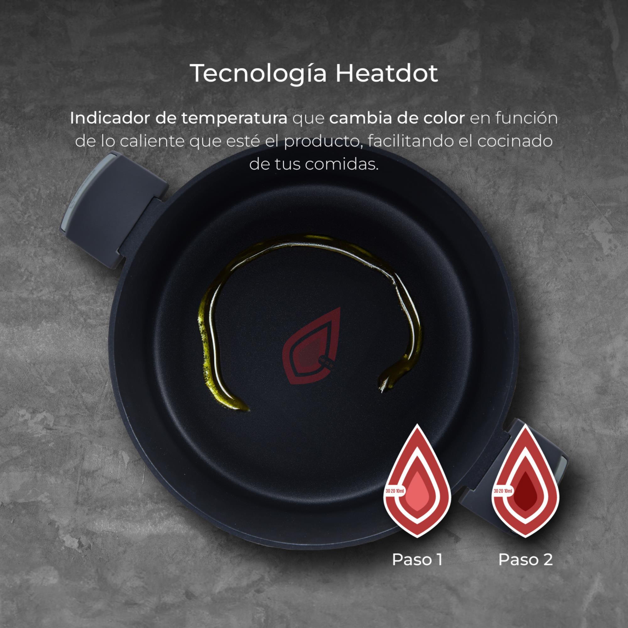 Cacerola de Ø28x13,5cm con tapa en Aluminio fundido con Revestimiento antiadherente GASTRO REECO MasterPRO