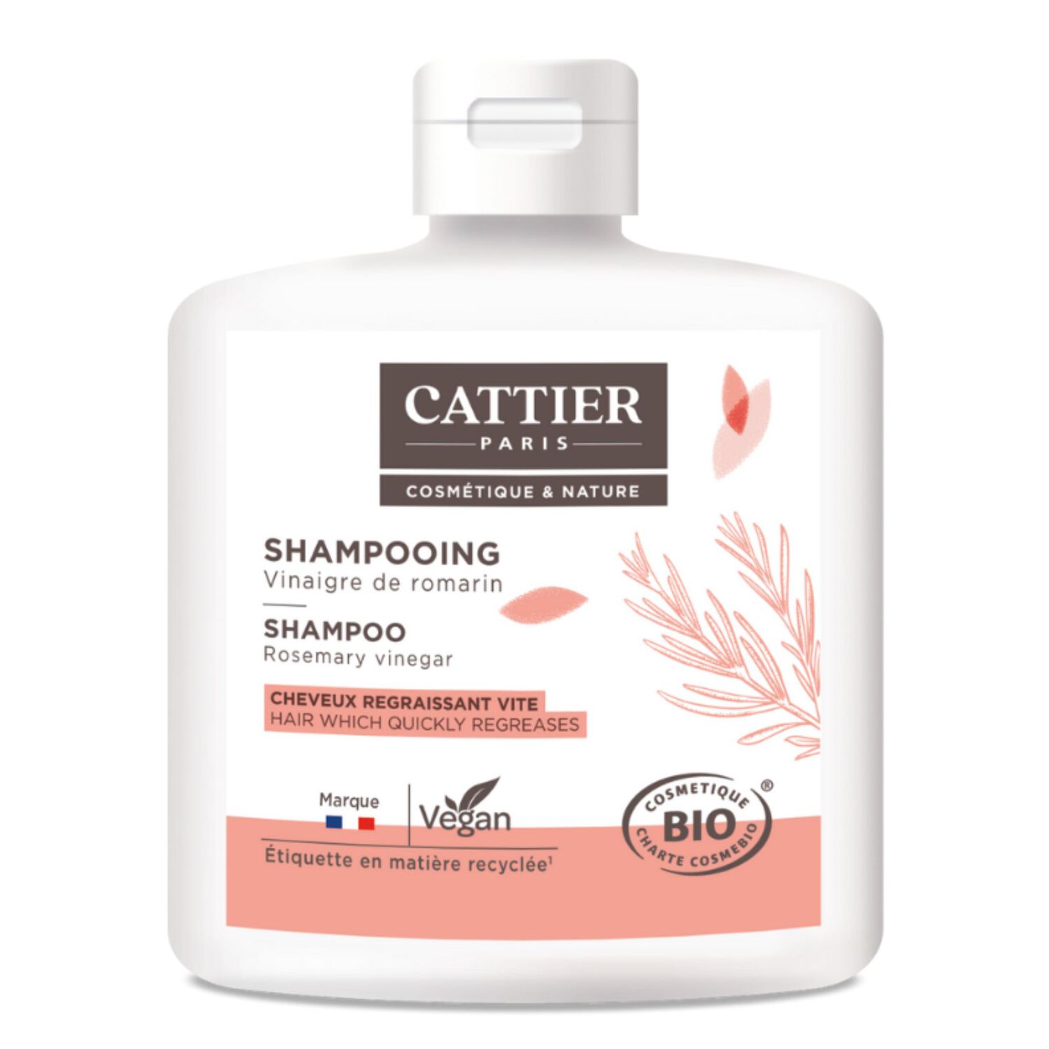 Shampooing Vinaigre de Romarin  - Cheveux Regraissant Vite 250 ml