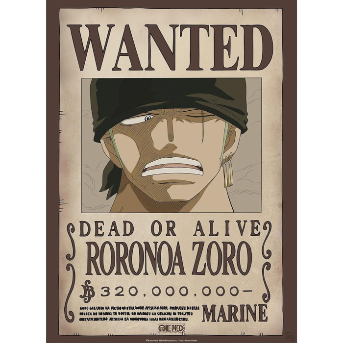 One Piece Set 2 Poster Ricercati Zoro e Sanj 52 x 38 cm Gbeye