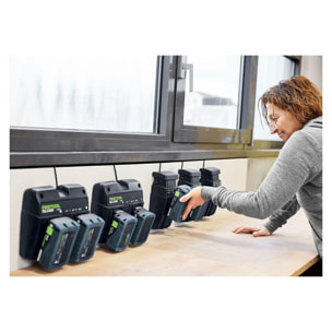 Set énergie SYS 18V - FESTOOL - avec 4 x batterie BP 18v 5,0Ah - chargeur double - Systainer - 577709