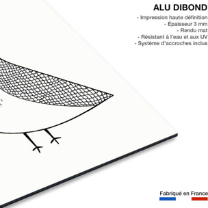 Tableau dessin hibou boo Tableau alu Dibond