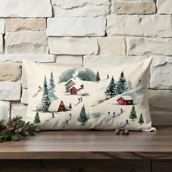 Housse de coussin 100% algodón Winter Ski 1225 30x50 cm