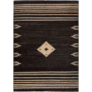 NEW YORK Alfombra étnica de pelo corto antracita, varias medidas disponibles.