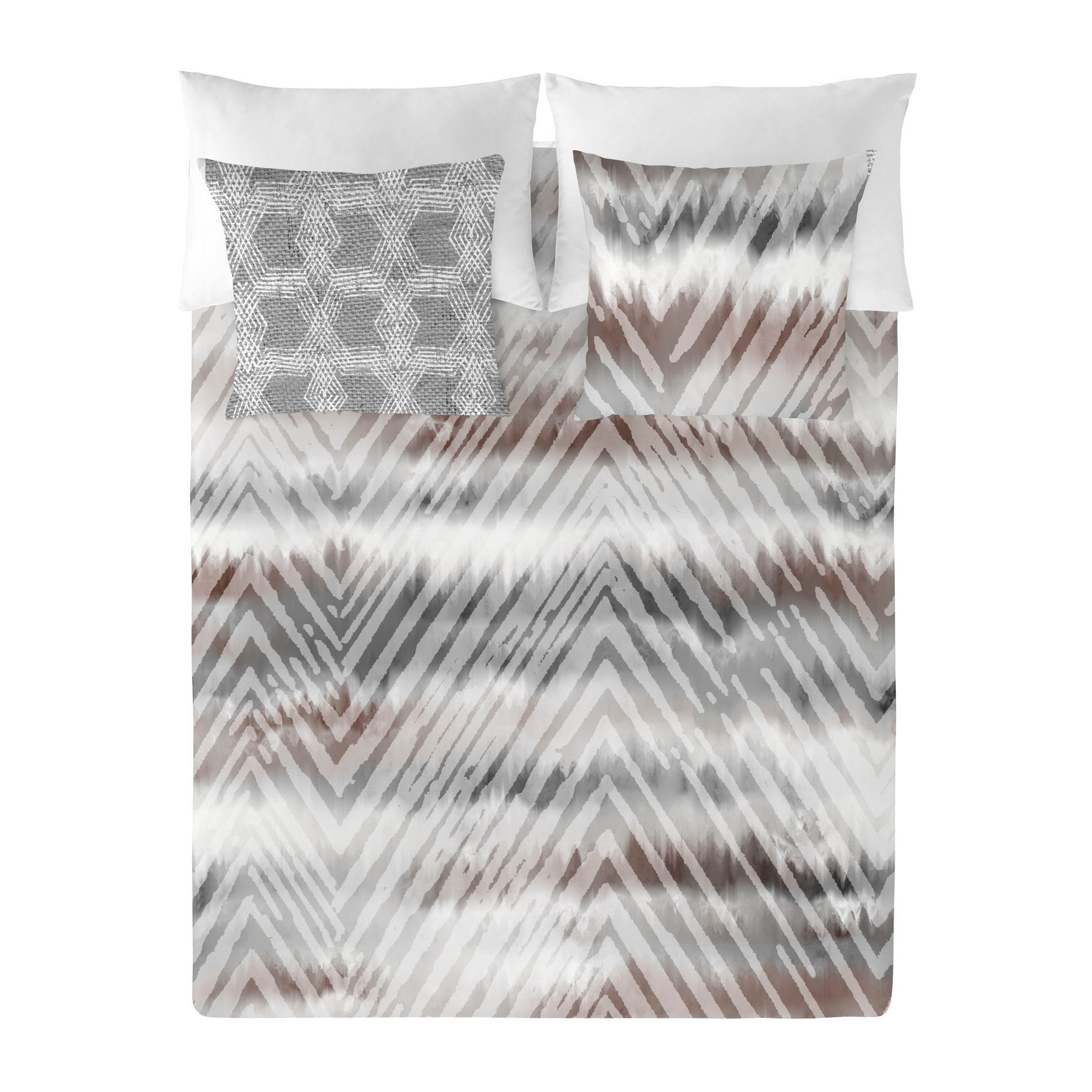 Funda Nórdica Estampada - Cierre Solapa - 100% Algodón - Incluye 1/2 Fundas de Almohada - Sabine