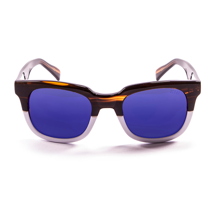 Gafas de sol OCEAN SAN CLEMENTE - Marrón y blanco y revo azul lente