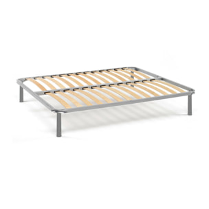 Rete letto piazza e mezza Annaelena, Rete ortopedica in multistrato di betulla a 13 doghe, 100% Made in Italy, Cm 120x190h34