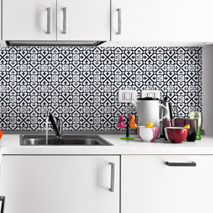 Stickers muraux - Sticker Mural Carrelage adhésif Cuisine Salle de Bain - 24 STICKERS CARREAUX DE CIMENT AZULEJOS GEORGIO