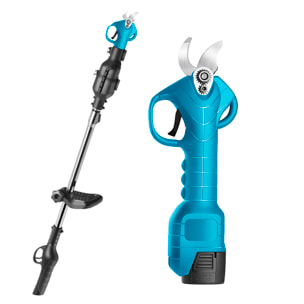 Forbici da potatura elettriche con manico lungo, taglio di 30 mm con 500 W e 10000 mAh.