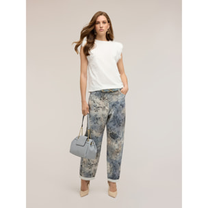 Motivi - T-shirt con inserti in pizzo - Bianco