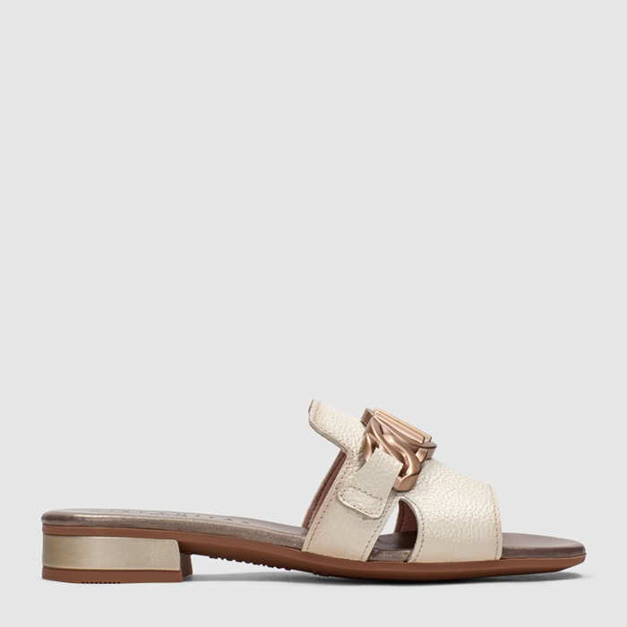 Sandalia Plana Lena Crema 2,5 cm