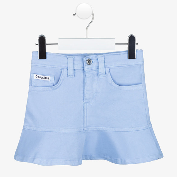 Falda de Niña Volante Celeste
