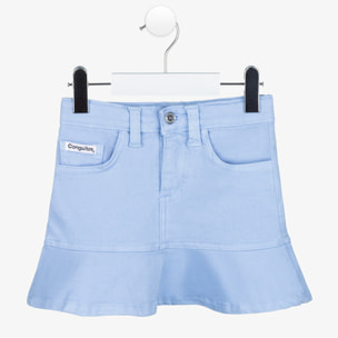 Falda de Niña Volante Celeste