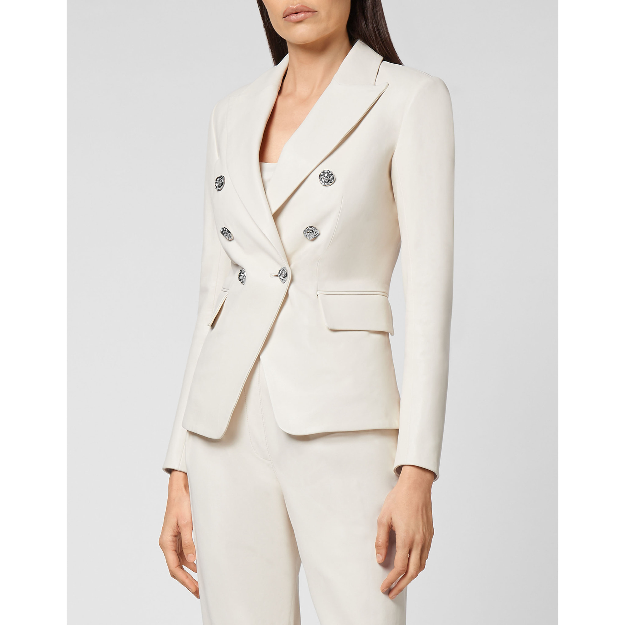 PHILIPP PLEIN Blazer de cuero ICONIC PLEIN