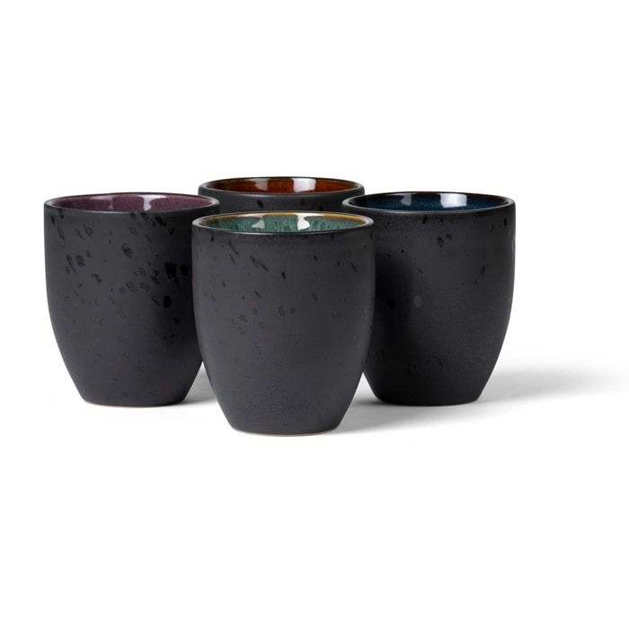 Set de 4 tasses double paroi couleurs assorties