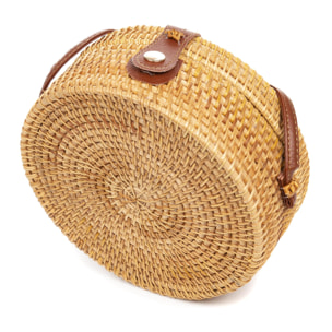 Borsa a tracolla Zanica in rattan.