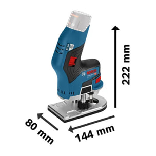 Affleureuse sans fil BOSCH GKF 12V-8 - 2 batteries, chargeur - 06016B0000