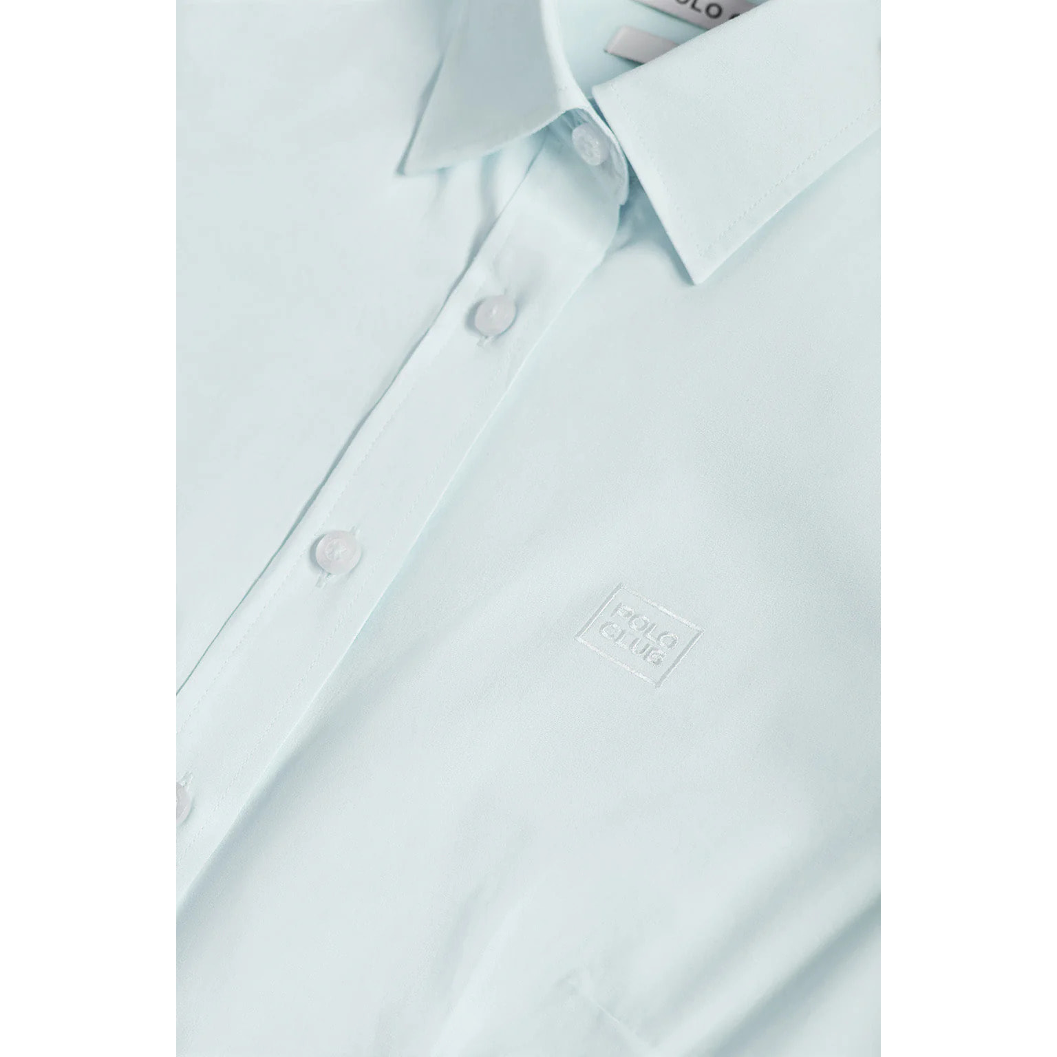 Camisa oxford verde con logo bordado