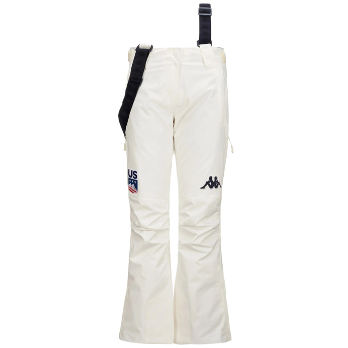 Kappa - Pantaloni Donna Bianco - 6Cento 665 Us