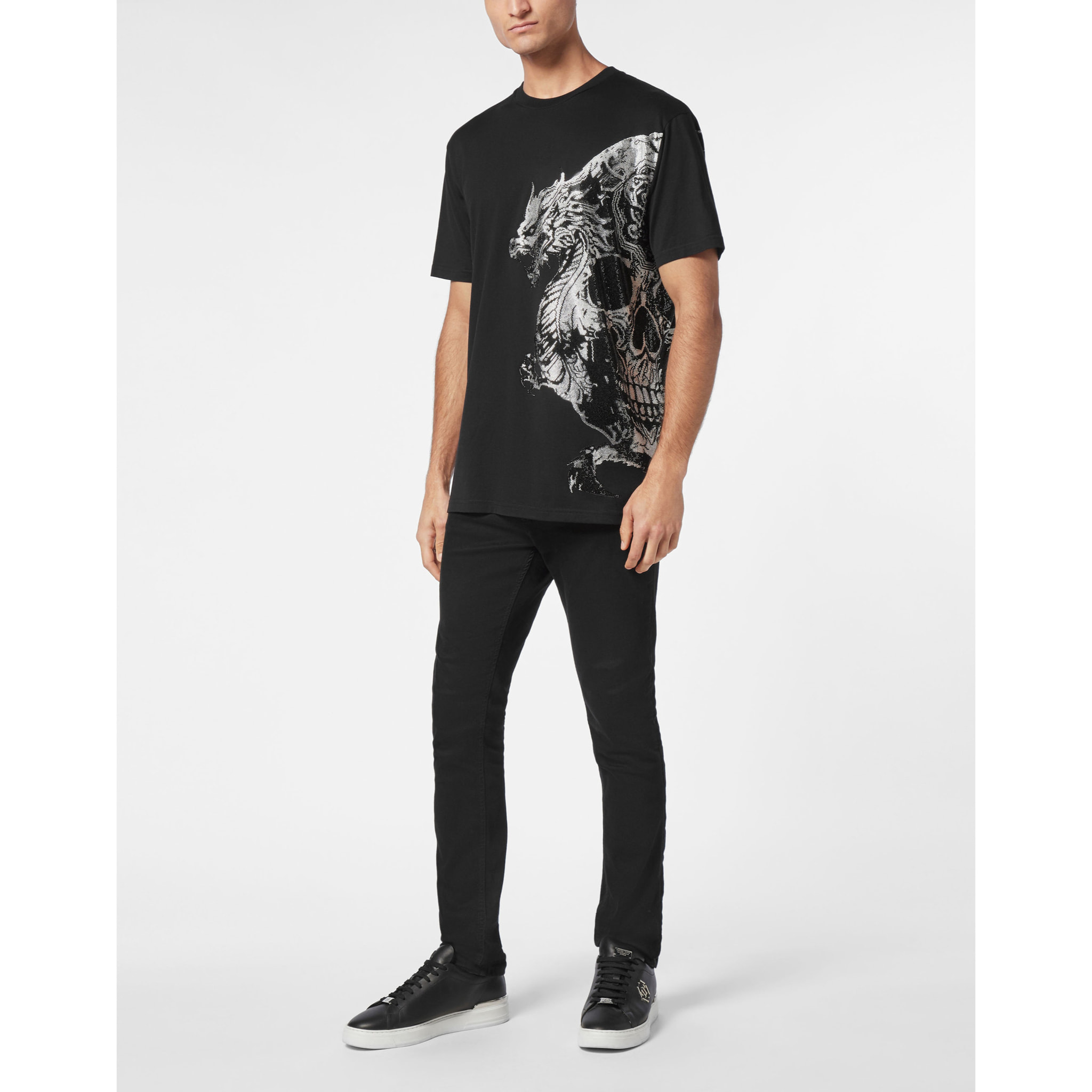 PHILIPP PLEIN T-Shirt Round Neck SKULL