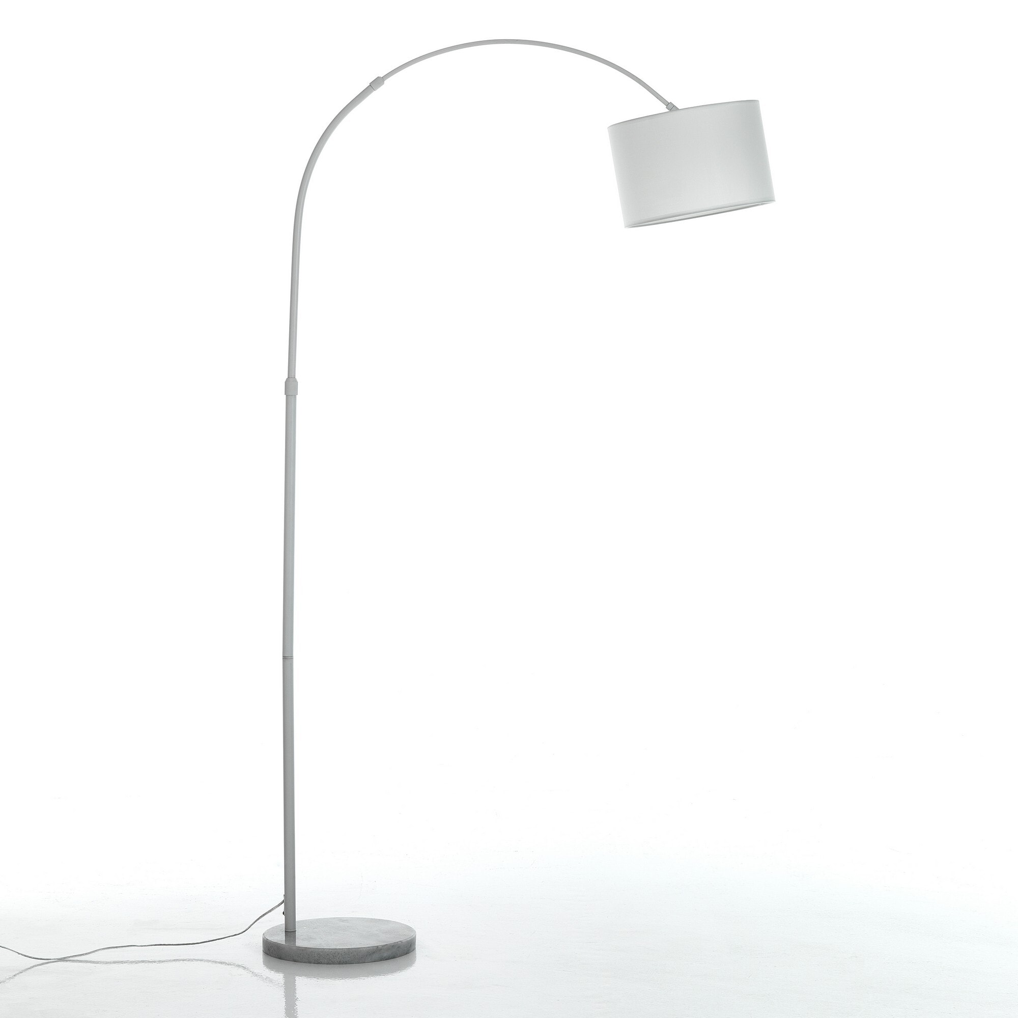 Lampadaire Tomasucci THIE, en marbre et acier, blanc