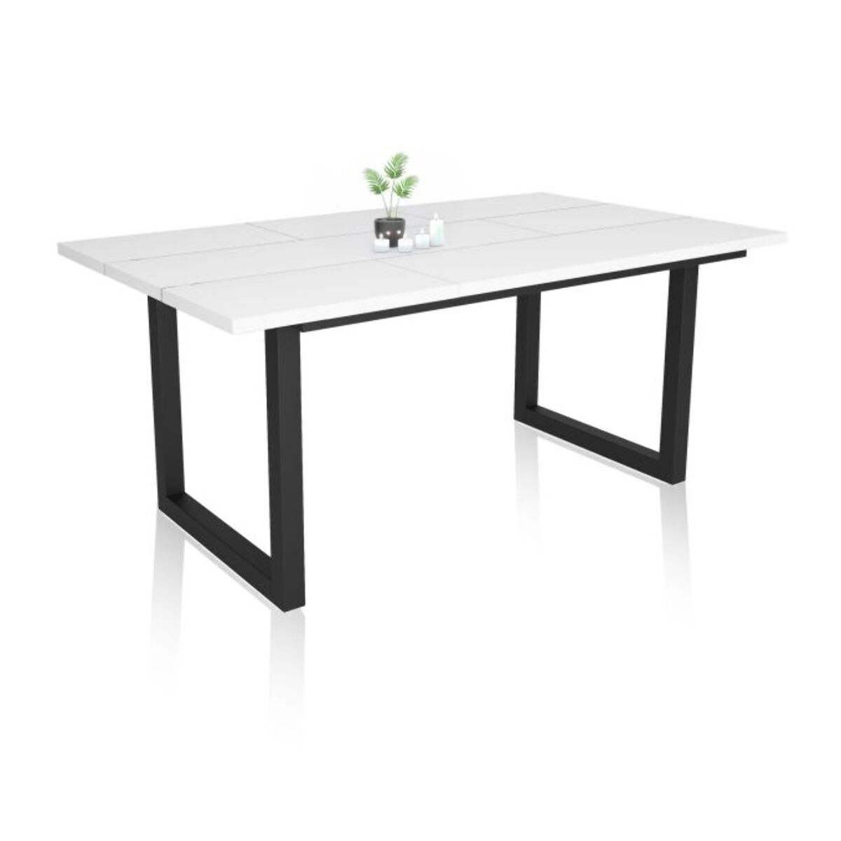 Mesa de comedor Altea 170 Blanco Negro