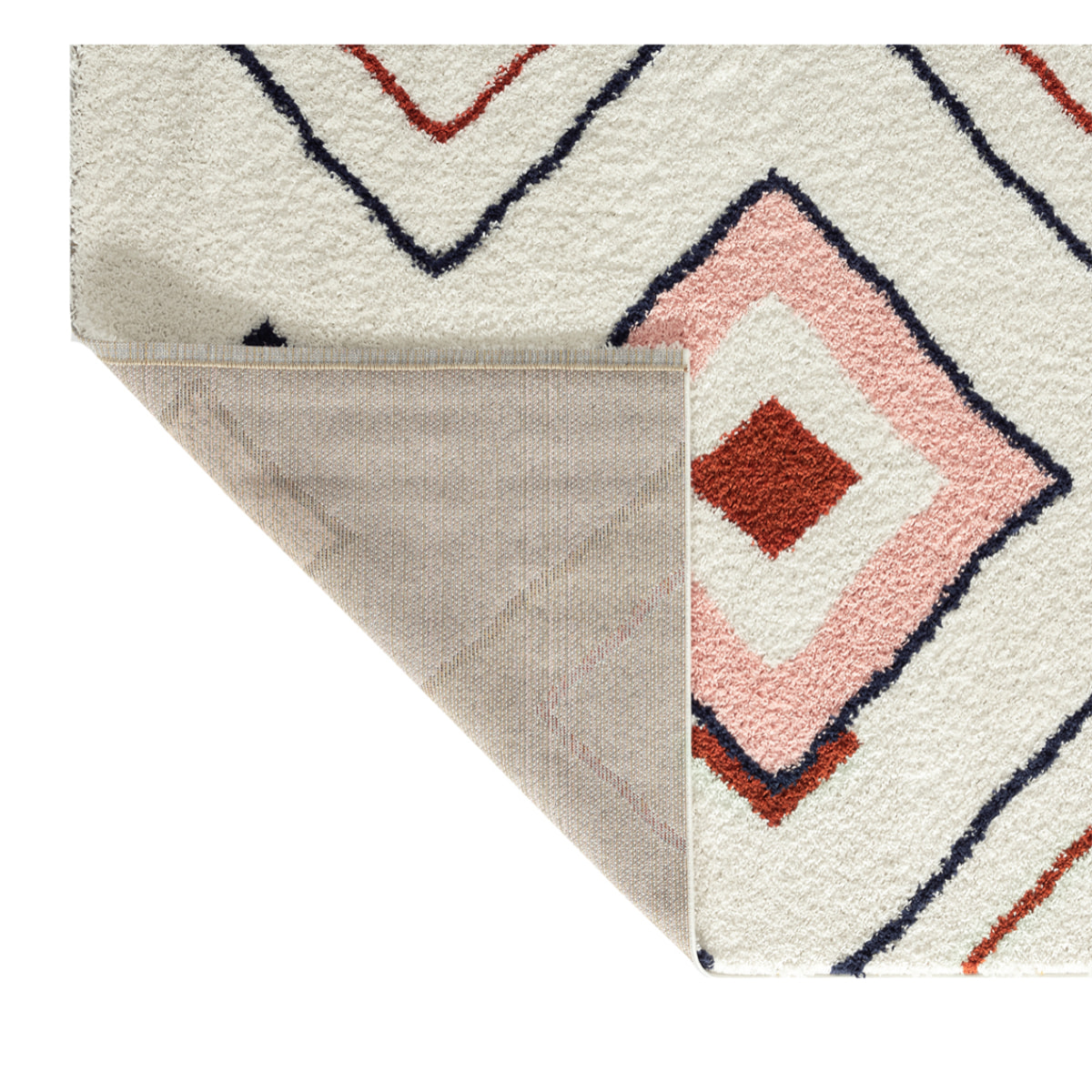 Tipi - tapis chambre d'enfant style berbère à poils longs à motif multicolore