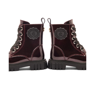 Stivali militari da bambina con cerniera interna