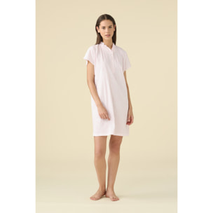 Camicia da notte donna in cotone con collo quattro bottoni articolo violet Noidinotte