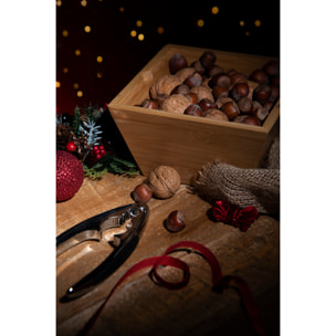 Bol avec Casse-Noix Excelsa – Eco Living, Bambou et Zamac Beige