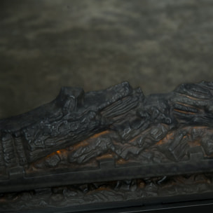 Chimenea Eléctrica 1800W Chimenea Decorativa con Efecto de Llama Mando a Distancia Temporizador Termostato Protección Contra Sobrecalentamiento para Sala 30 m² Negro